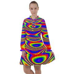 Rainbow All Frills Chiffon Dress