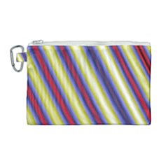 Colorful Strips Canvas Cosmetic Bag (large)