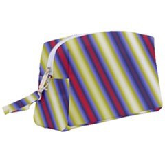 Colorful Strips Wristlet Pouch Bag (large) by Sparkle