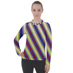 Colorful Strips Women s Pique Long Sleeve Tee