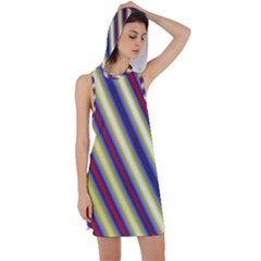 Colorful Strips Racer Back Hoodie Dress by Sparkle