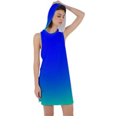 Turquis Racer Back Hoodie Dress