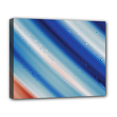 Blue White Deluxe Canvas 20  X 16  (stretched) by Sparkle