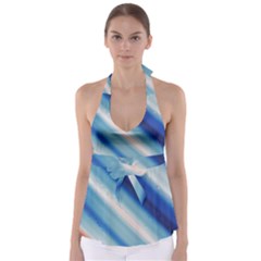 Blue White Babydoll Tankini Top by Sparkle