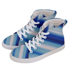 Blue White Men s Hi-top Skate Sneakers by Sparkle