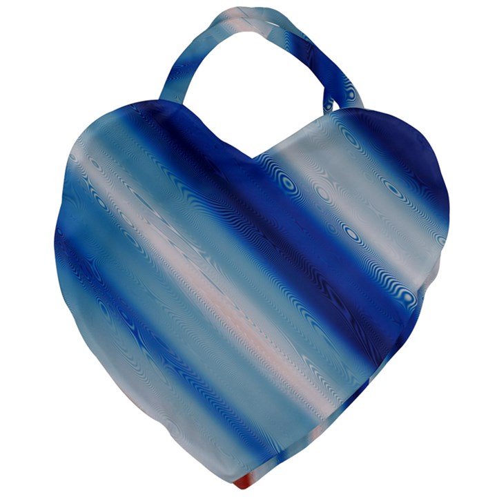 Blue White Giant Heart Shaped Tote