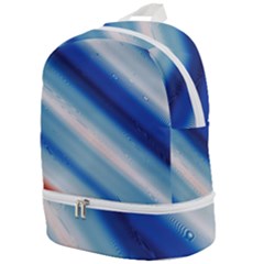 Blue White Zip Bottom Backpack by Sparkle