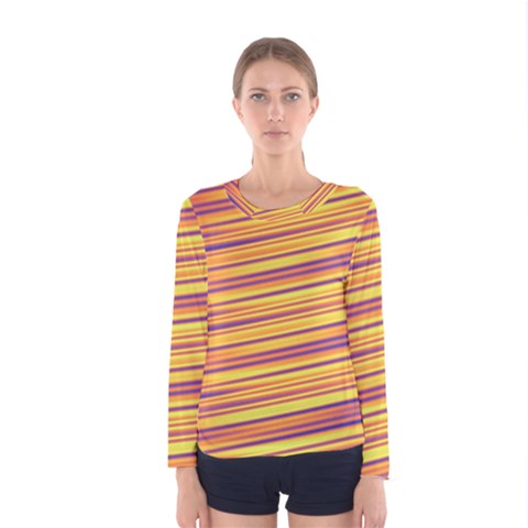 Rainbow Waves Women s Long Sleeve Tee by Sparkle