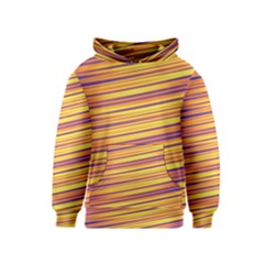 Rainbow Waves Kids  Pullover Hoodie by Sparkle