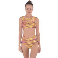 Rainbow Waves Bandaged Up Bikini Set  by Sparkle