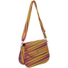 Rainbow Waves Saddle Handbag