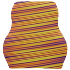 Colorful Strips Car Seat Velour Cushion  by Sparkle