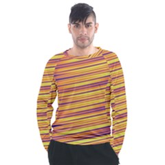 Colorful Strips Men s Long Sleeve Raglan Tee