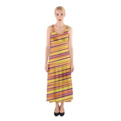 Strips Hole Sleeveless Maxi Dress by Sparkle