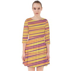 Strips Hole Smock Dress