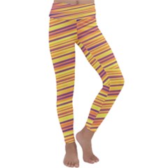 Strips Hole Kids  Lightweight Velour Classic Yoga Leggings