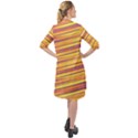 Strips Hole Long Sleeve Mini Shirt Dress View2