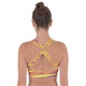 Orange Strips Cross Back Sports Bra View2