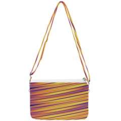 Strips Hole Double Gusset Crossbody Bag