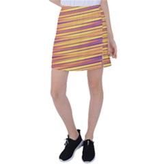 Strips Hole Tennis Skirt