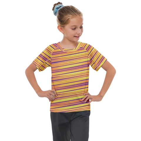 Strips Hole Kids  Mesh Piece Tee by Sparkle