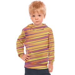 Orange Strips Kids  Hooded Pullover