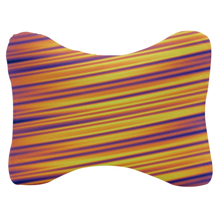 Orange Strips Velour Seat Head Rest Cushion