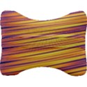 Orange Strips Velour Seat Head Rest Cushion View2