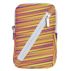 Orange Strips Belt Pouch Bag (large) by Sparkle