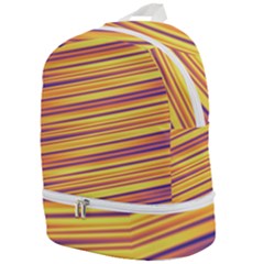 Orange Strips Zip Bottom Backpack