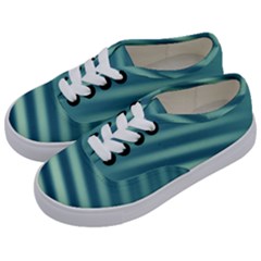 Blue Strips Kids  Classic Low Top Sneakers by Sparkle