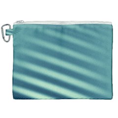 Blue Strips Canvas Cosmetic Bag (xxl) by Sparkle