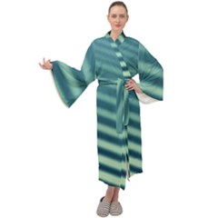 Blue Strips Maxi Velour Kimono by Sparkle