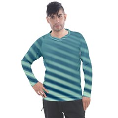 Blue Strips Men s Pique Long Sleeve Tee