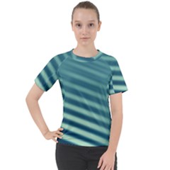 Blue Strips Women s Sport Raglan Tee