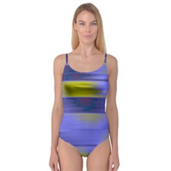 Blue Strips Camisole Leotard  by Sparkle