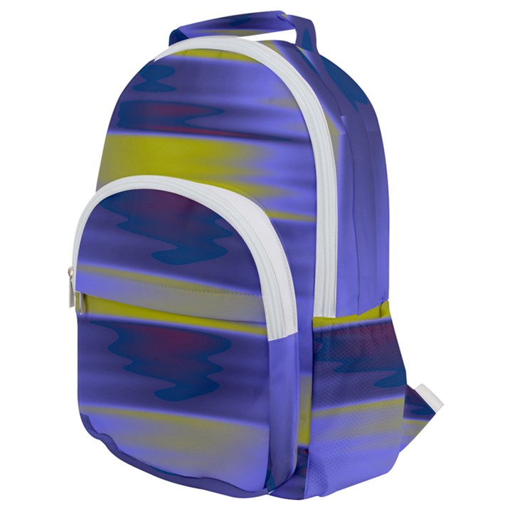 Blue Strips Rounded Multi Pocket Backpack