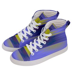 Blue Strips Women s Hi-top Skate Sneakers by Sparkle