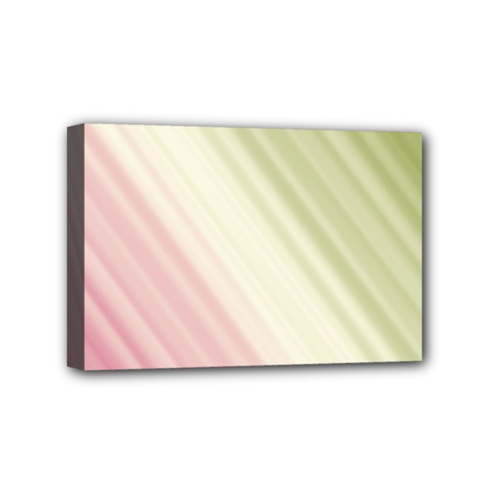 Pink Green Mini Canvas 6  x 4  (Stretched)