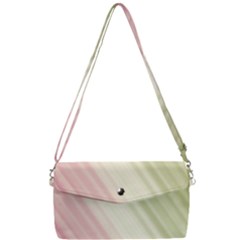 Pink Green Removable Strap Clutch Bag