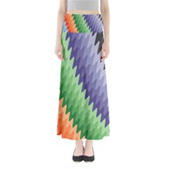 Zigzag Waves Full Length Maxi Skirt by Sparkle