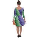 Zigzag Waves Quarter Sleeve Skater Dress View2