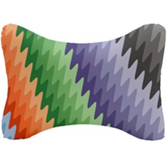 Zigzag Waves Seat Head Rest Cushion by Sparkle