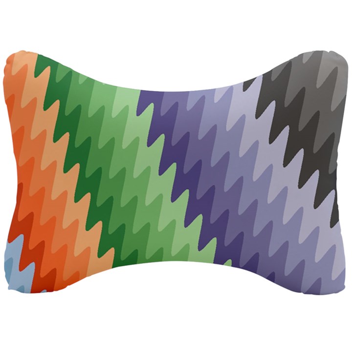 Zigzag Waves Seat Head Rest Cushion