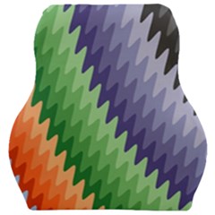 Zigzag Waves Car Seat Velour Cushion  by Sparkle