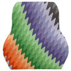 Zigzag Waves Car Seat Back Cushion  by Sparkle