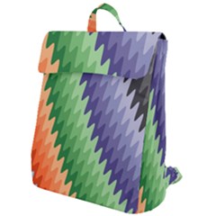 Zigzag Waves Flap Top Backpack by Sparkle