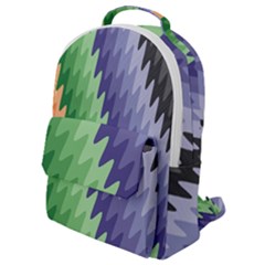 Zigzag Waves Flap Pocket Backpack (small) by Sparkle