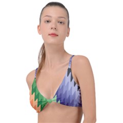 Zigzag Waves Knot Up Bikini Top