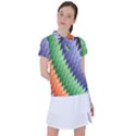 Zigzag Waves Women s Polo Tee View1